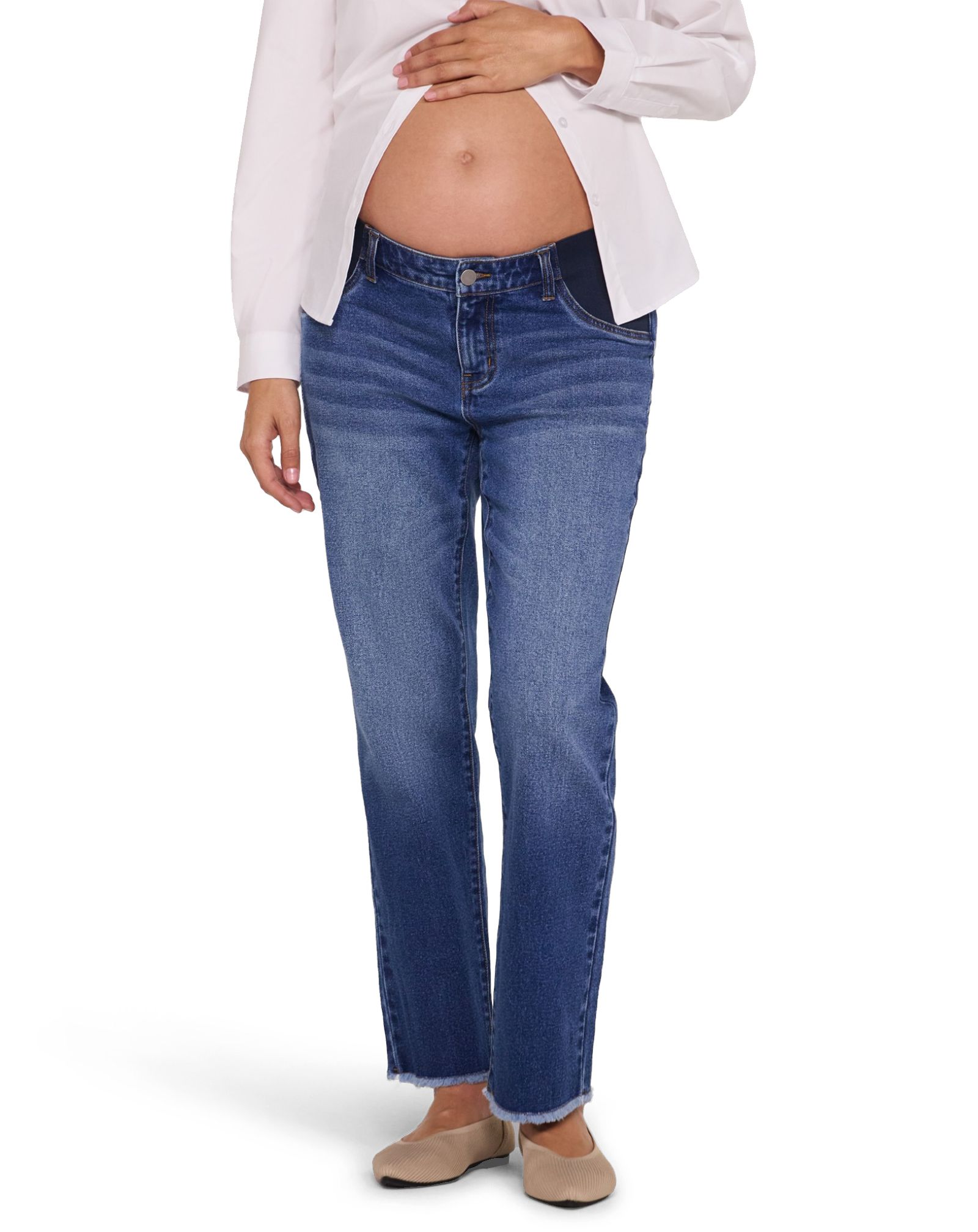 Motherhood Maternity Женские джинсы Under the Belly Slim Straight Leg