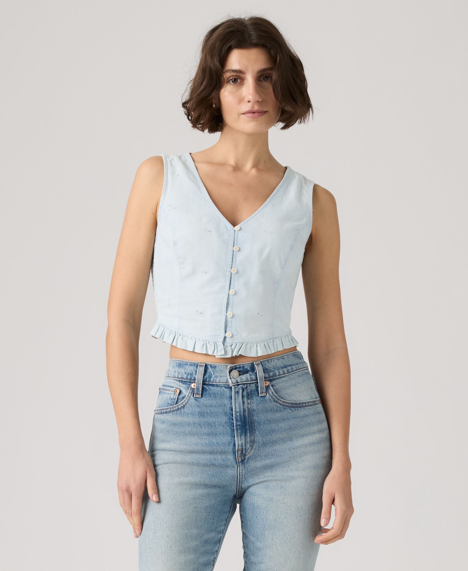 Levi's Plus Size Teagan V-Neck Sleeveless Blouse