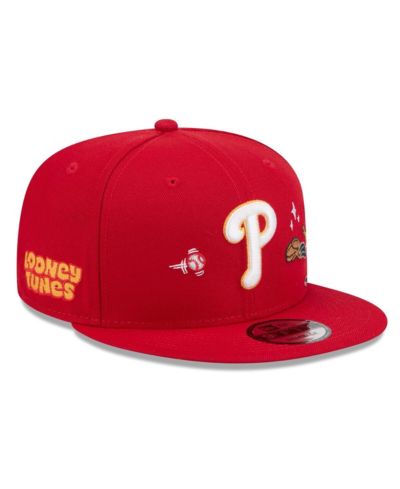 New Era Men's Red Philadelphia Phillies Looney Tunes Daffy Duck 9FIFTY Snapback Hat