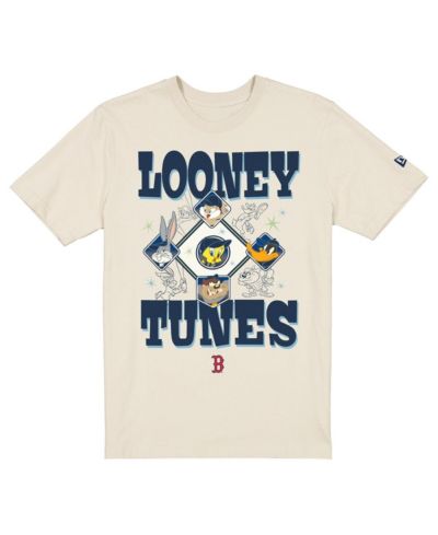 New Era Мужская и Женская футболка Boston Red Sox x Looney Tunes Cream