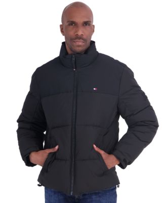 Tommy Hilfiger Мужская дутая куртка Unhood Mix Media Puffer