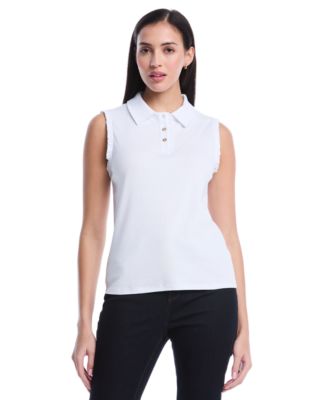 Женское поло Rafaella Petite Ruffle Trim Sleeveless