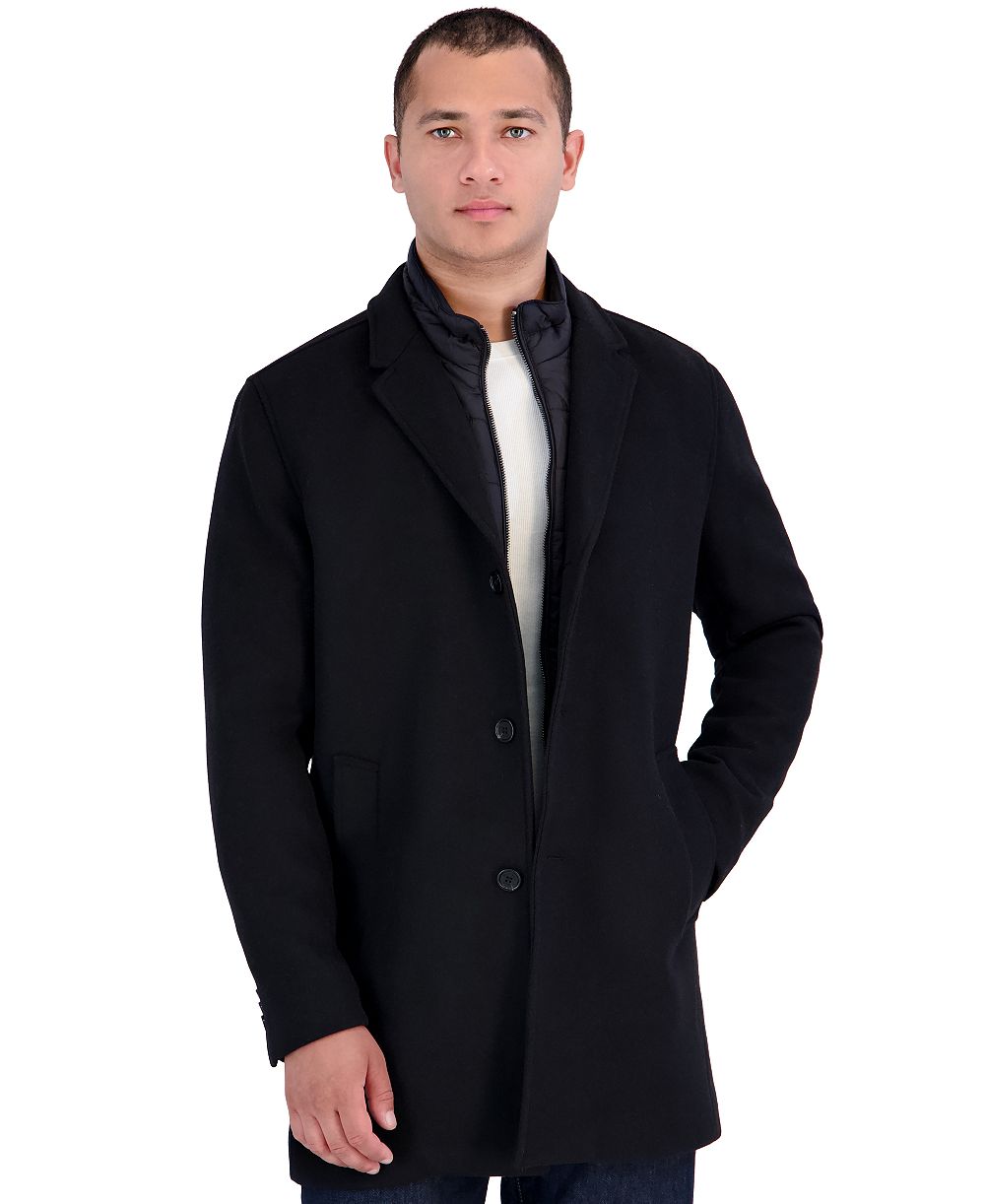 Michael Kors Мужское пальто-карго Regular Fit из шерстяной ткани твил