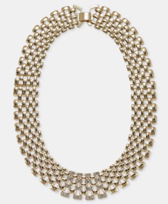 Crystal Mesh Link Collar Necklace