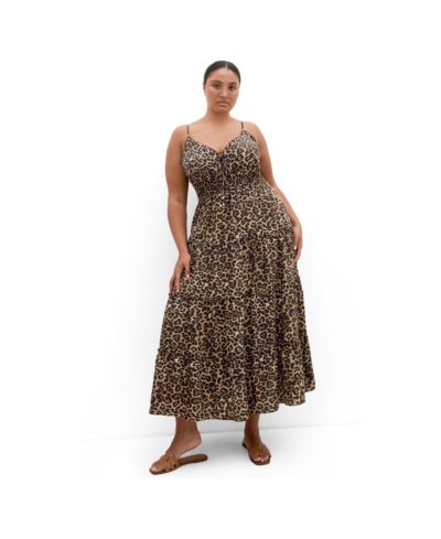 Женское платье макси CITY CHIC Amaya Leopard Print