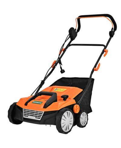 Costway 13Amp Corded Scarifier Width 15inch  Electric Lawn Dethatcher with 50L Collection Bag