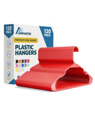 Вешалки Lifemaster heavy-duty plastic с противоскользящими желобками, набор 120 шт