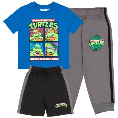 Комплект из футболки, шорт и джоггеров Teenage Mutant Ninja Turtles для мальчиков 2T - 12