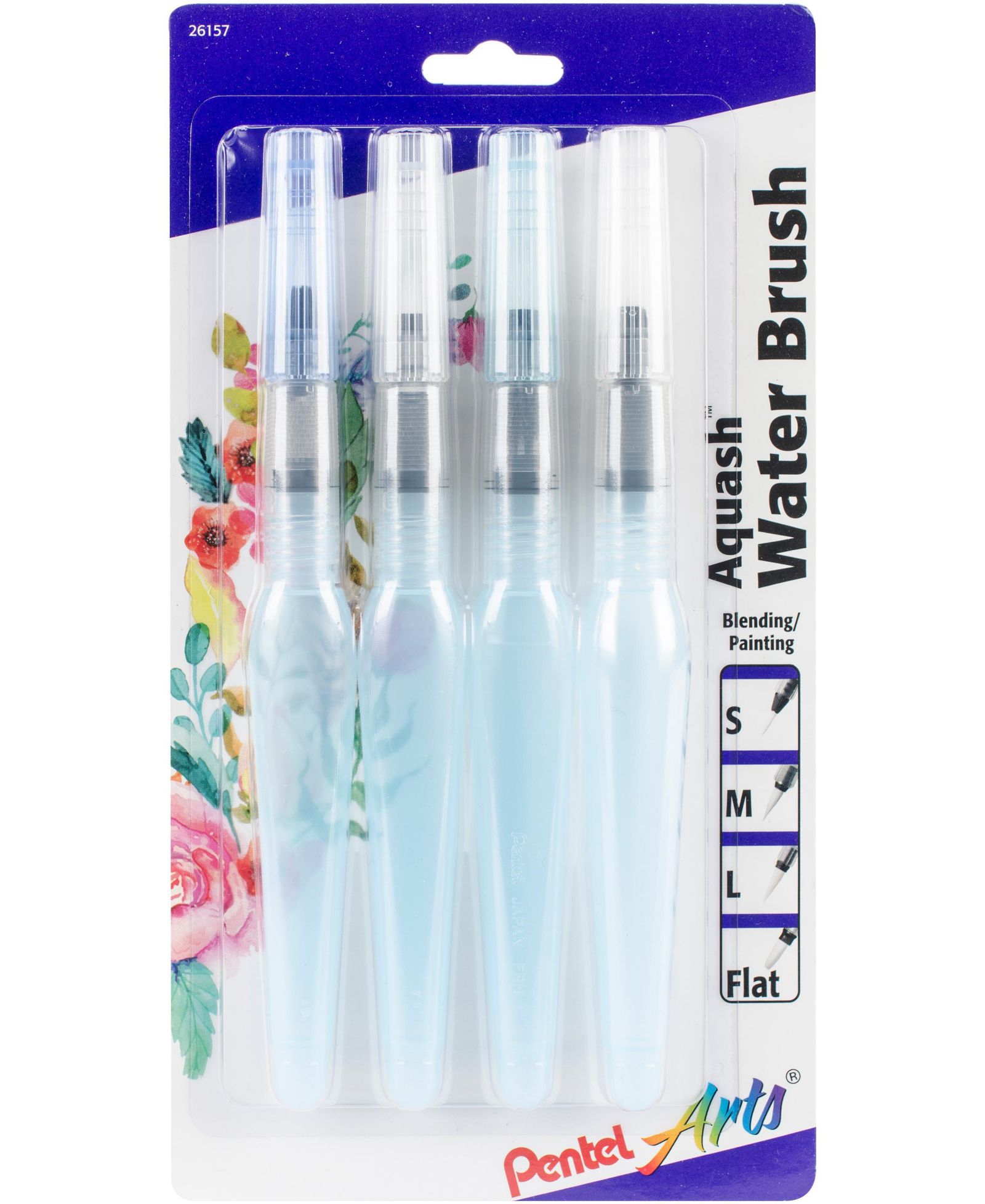 Pentel Arts Aquash Water Brush 4/Pkg