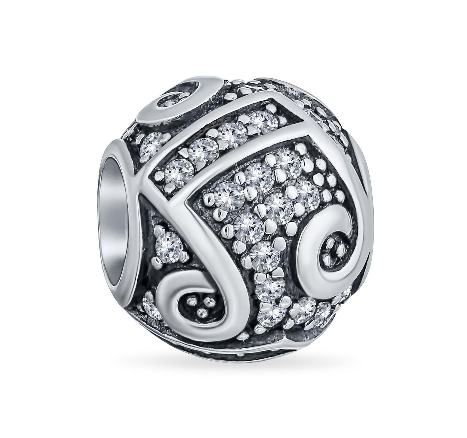 Подвеска Bling Jewelry Musician Student G Clef Music Note Charm Bead.925 Sterling Silver