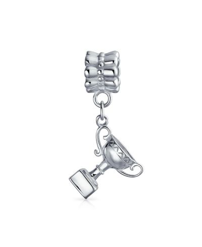Подвеска Bling Jewelry Sports Champion Trophy Charm Bead .925 Sterling Silver для браслета