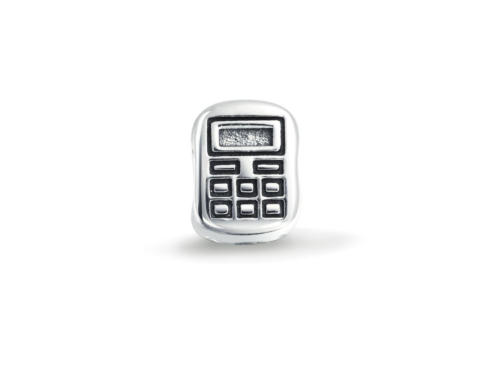Bling Jewelry Bookkeeper Math Student Calculator Charm Bead .925 Sterling Silver Fits European Bracelet