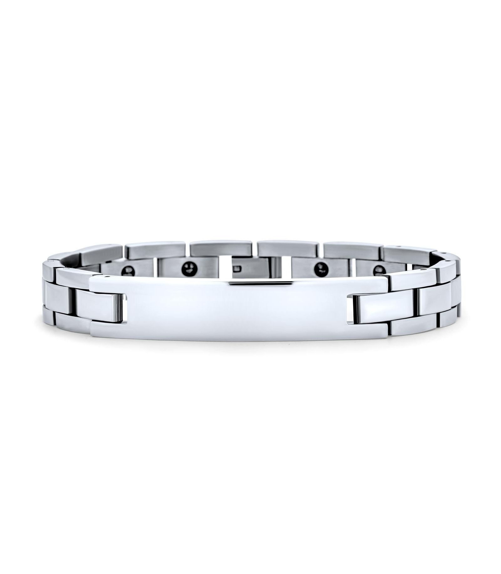 Мужской браслет Bling Jewelry Identification ID с именной биркой из нержавеющей стали 8.5 Inch