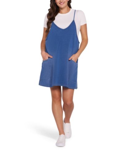 Motherhood Maternity Women's Motherhood Sleeveless Relaxed Fit Dress Romper
