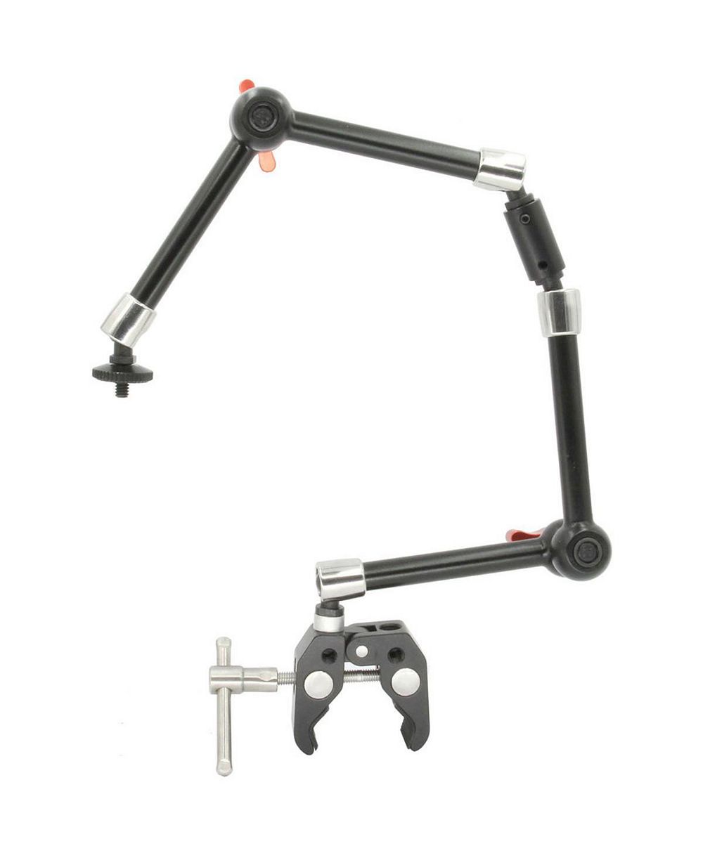 Gyrovu Adjustable Clamp Mount Heavy-Duty Dual 11" Articulated Arms Monitor Mount, Compatible with 1/4"-20