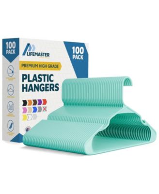 Lifemaster Heavy-duty plastic hangers with non-slip shoulder grooves space-saving design holds up to 5 Pounds