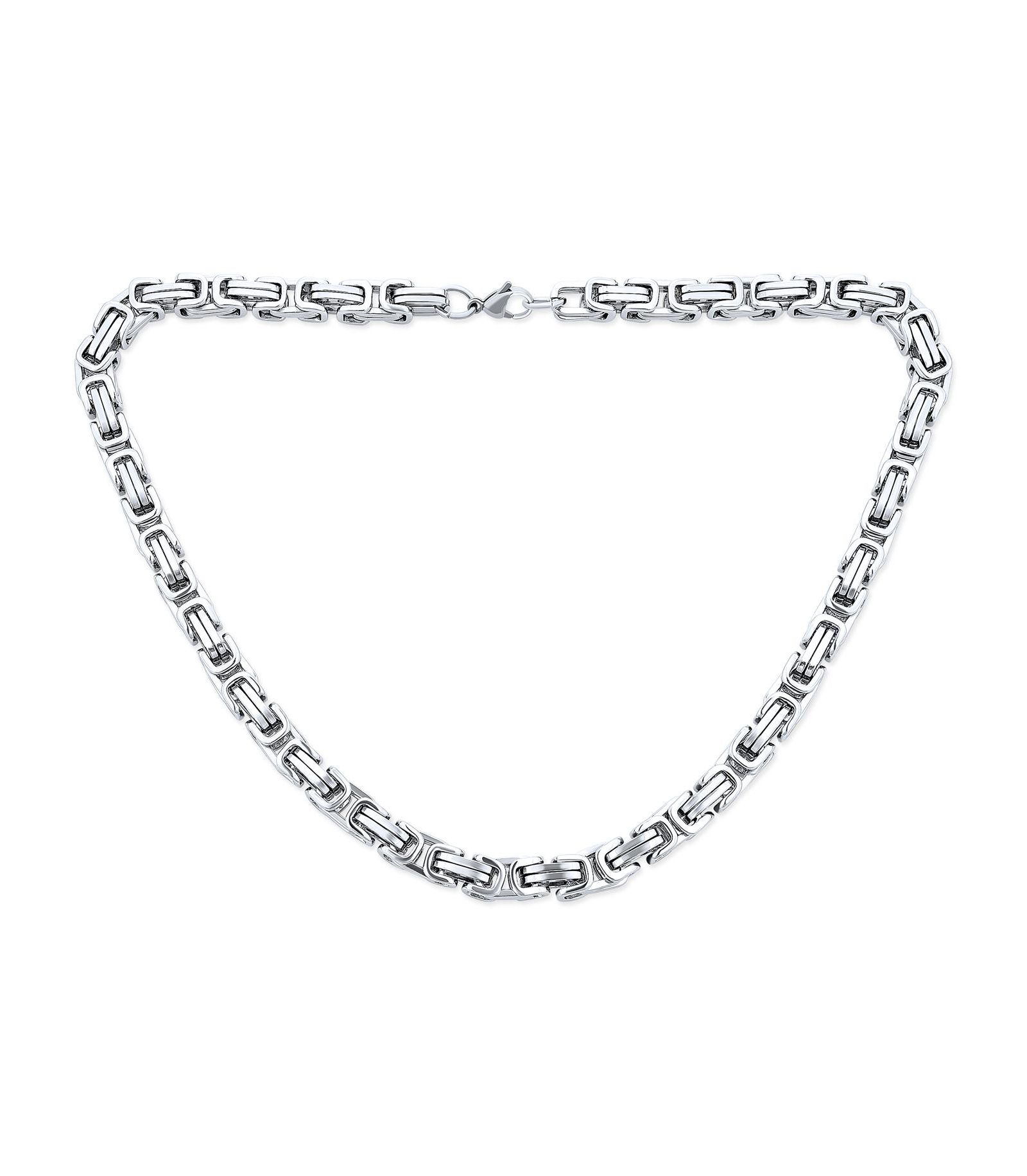 Bling Jewelry Biker Jewelry Urban Double Link Flexible Heavy Chain Necklace Stainless Steel