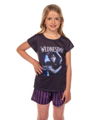 Детская пижама Wednesday Addams Family, комплект из 2 предметов, шорты и топ