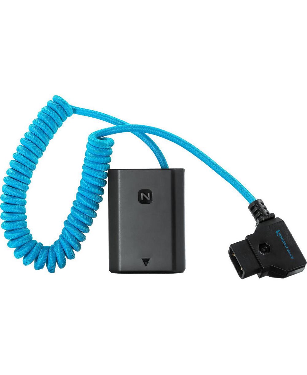 Kondor Blue D-Tap to NP-FZ100 Coiled Dummy Battery Cable for Sony a7S III/a7 IV
