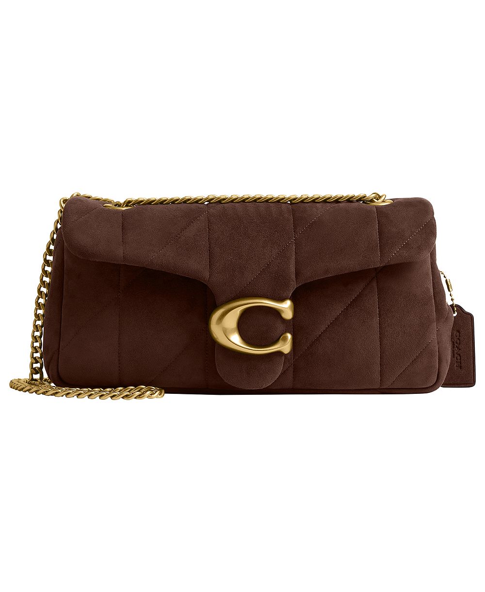 Сумка через плечо COACH Soft Quilted Tabby Medium Suede 26