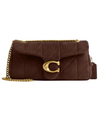 Сумка через плечо COACH Soft Quilted Tabby Medium Suede 26