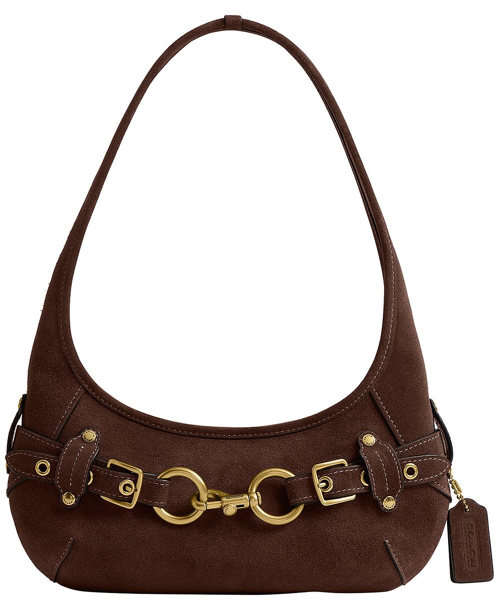 COACH Belted Ergo Small Suede Shoulder Bag 26