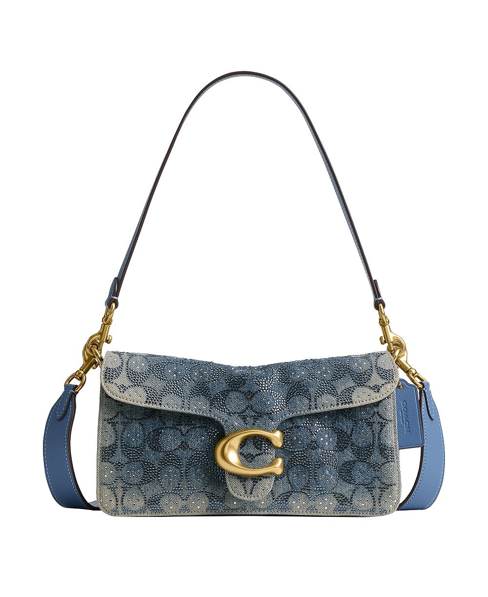 COACH Сумка через плечо Tabby Medium Crystal Denim Signature 26
