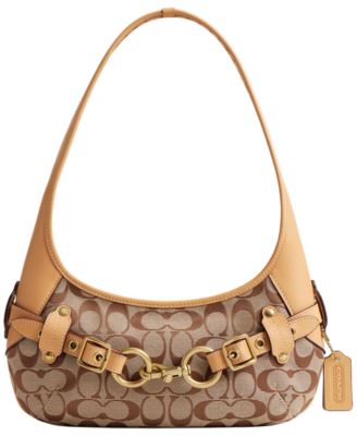 COACH Маленькая сумка на плечо с ремнем Signature Jacquard Ergo