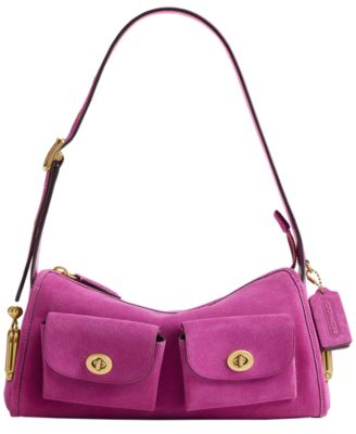 COACH Originals сумка через плечо Turnlock Small Suede Haversack 27