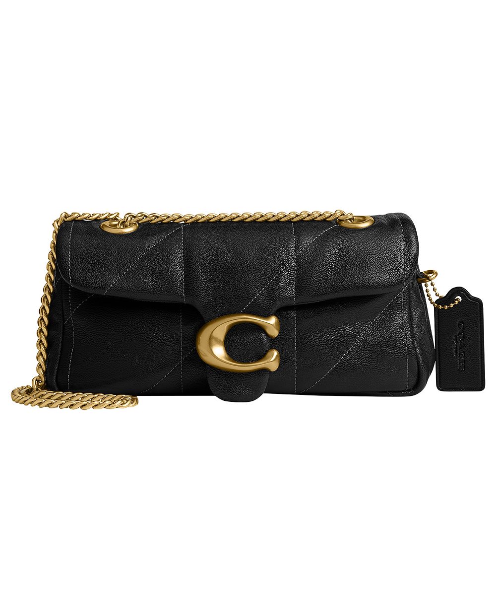 Маленькая кожаная сумка через плечо COACH Quilted Tabby 20