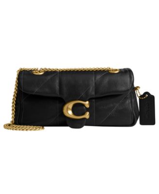 Маленькая кожаная сумка через плечо COACH Quilted Tabby 20