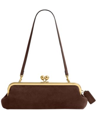 Маленькая сумка COACH Kisslock с замком и кожаной рамкой, размер 30