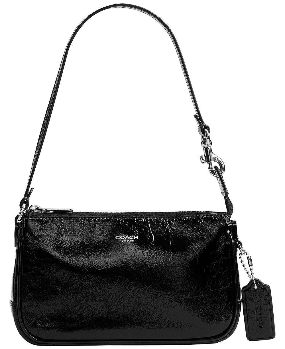 COACH Plaza Mini Glazed Leather Shoulder Bag 18