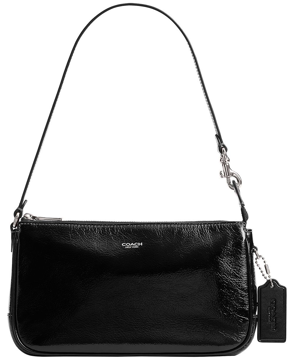 Plaza Small Glazed Leather Shoulder Bag