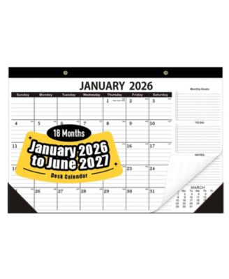 GNUADZ Desk Calendar 2026-2027 18 Months для дома, школы и офиса