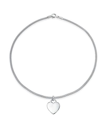 Bling Jewelry браслет на ногу с подвеской в виде сердца, стерлинговое серебро