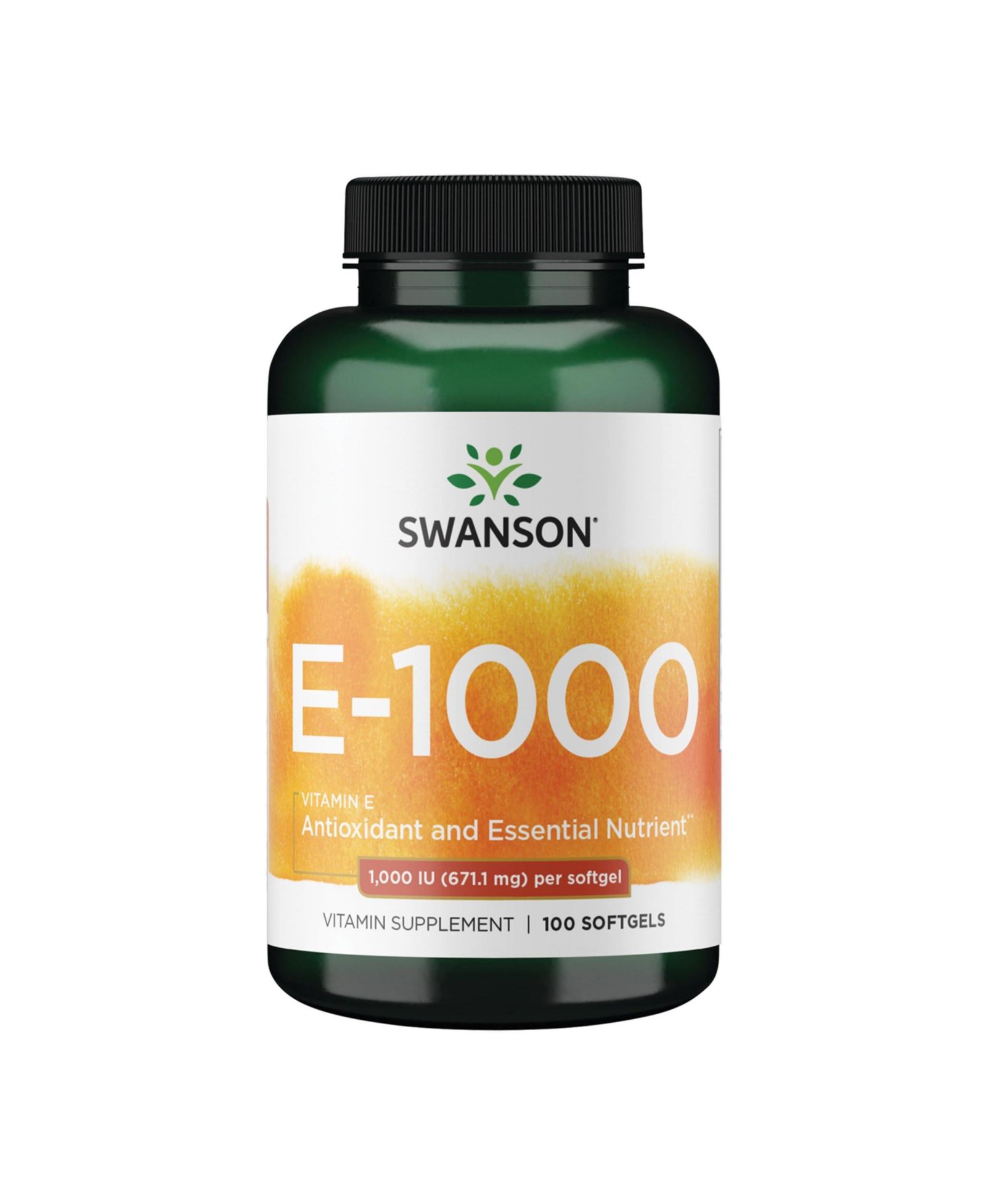 Добавка Swanson Vitamin E Natural Supplement для здоровья сердечно-сосудистой системы 100 Softgels
