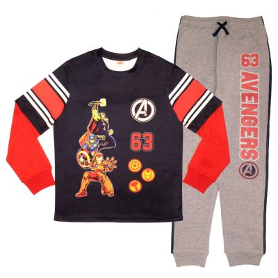 Avengers Детский 2-Piece Long Sleeve Active Mesh T-Shirt and Pants Set