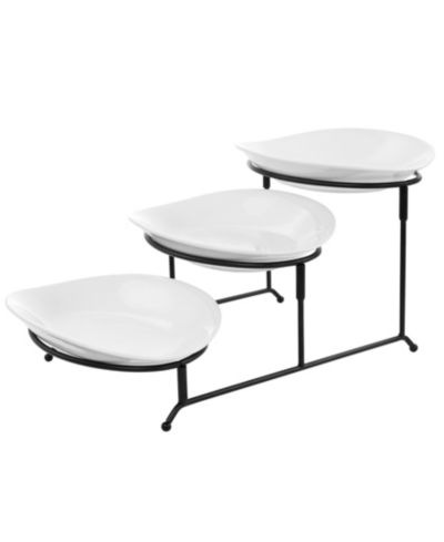 Elama 3-Tiered Oval Plate Server