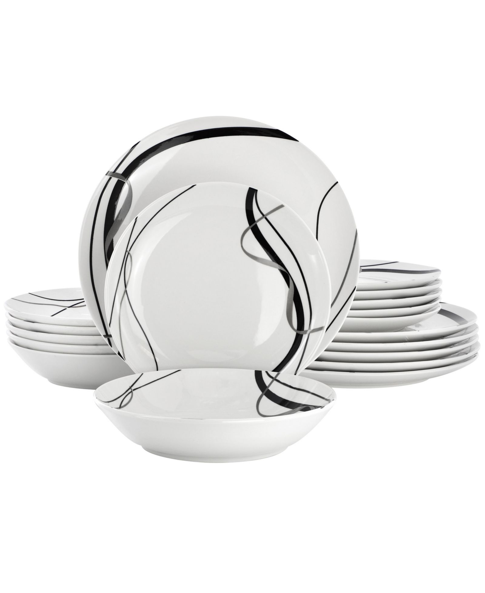 Elama Sarah 18-Pc. Dinnerware Set, Service For 6