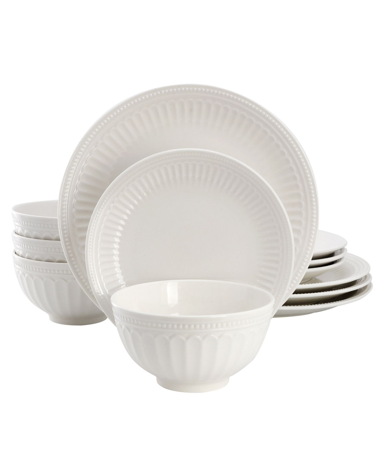 Elama Gabriella 12-Pc. Dinnerware Set, Service For 4