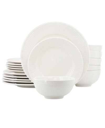 Elama Farrah 18-Pc. Dinnerware Set, Service For 6