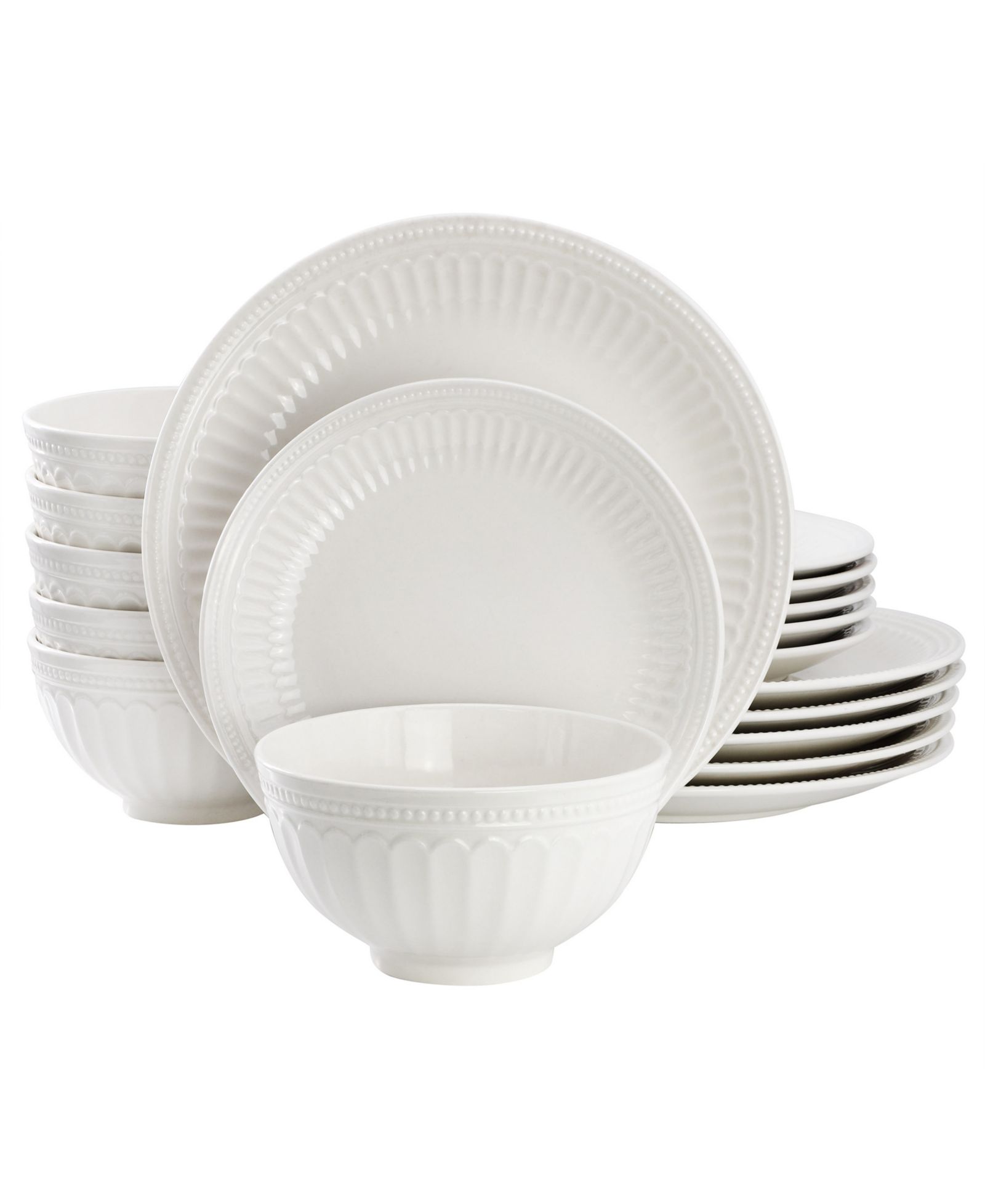 Elama Finley 18-Pc. Dinnerware Set, Service For 6
