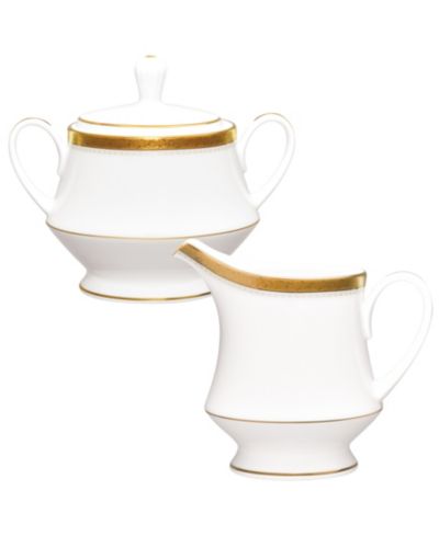 Набор сахарница и сливочник Noritake Charlotta Gold, 2 предмета