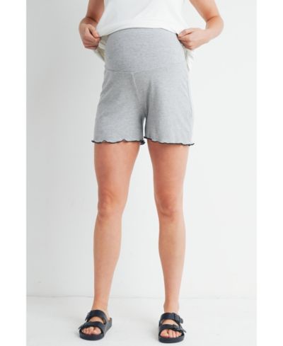 Hello Miz Maternity Ribbed Lounge Shorts с завышенной талией