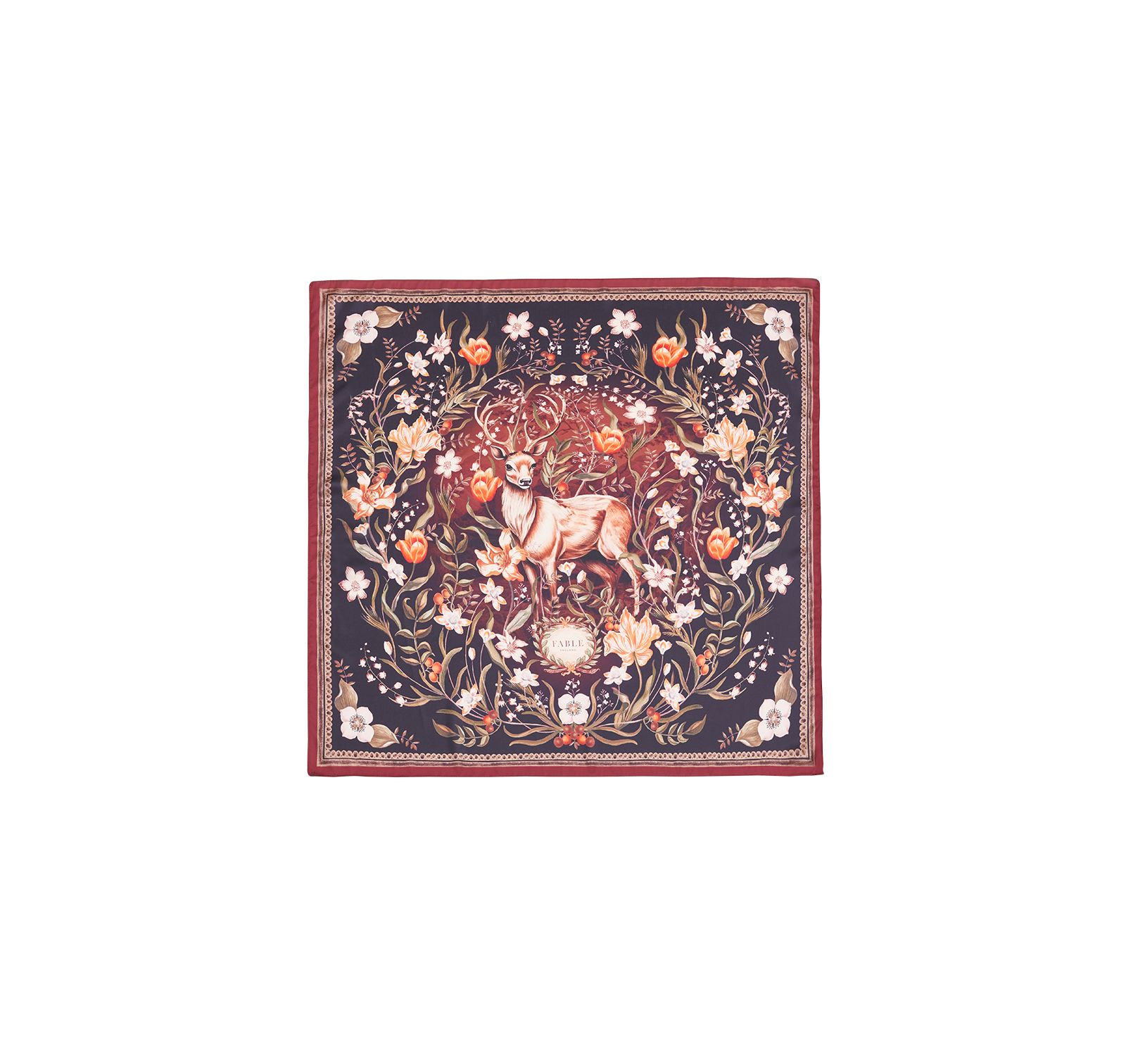 Fable England Women's Peach Aurora Tales Square Scarf