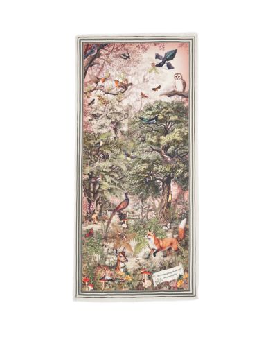 Fable England Women's Taupe Woodland Tales Long Scarf