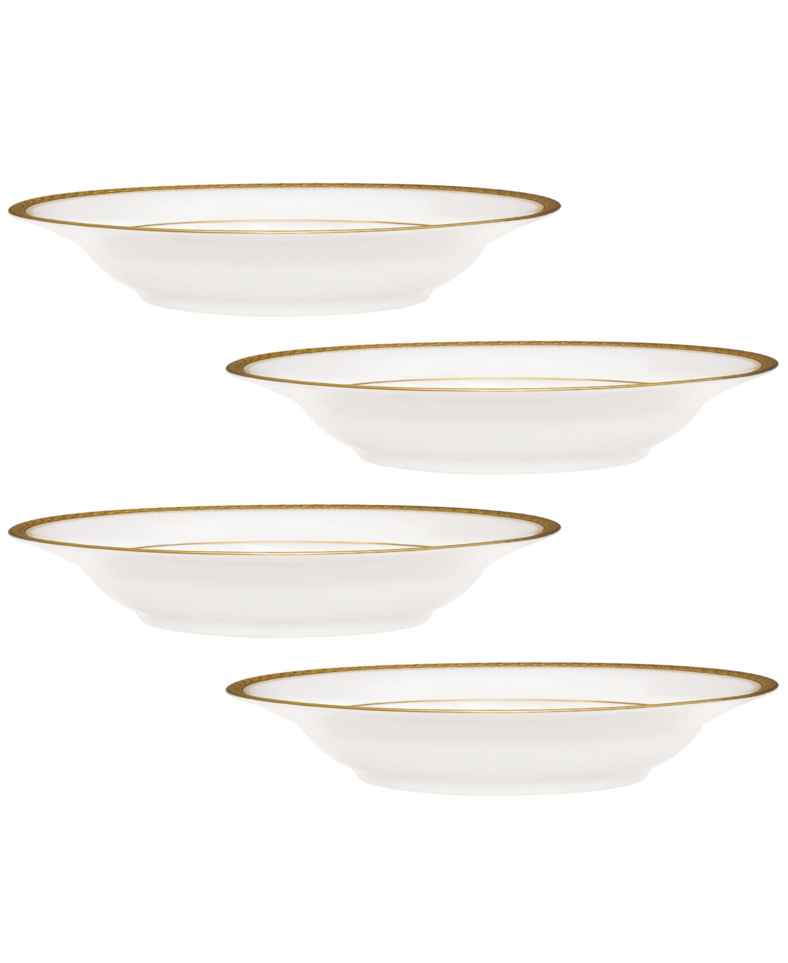 Набор суповых тарелок Noritake Charlotta Gold 4 Piece 9" Rim, 27 oz, Service for 4