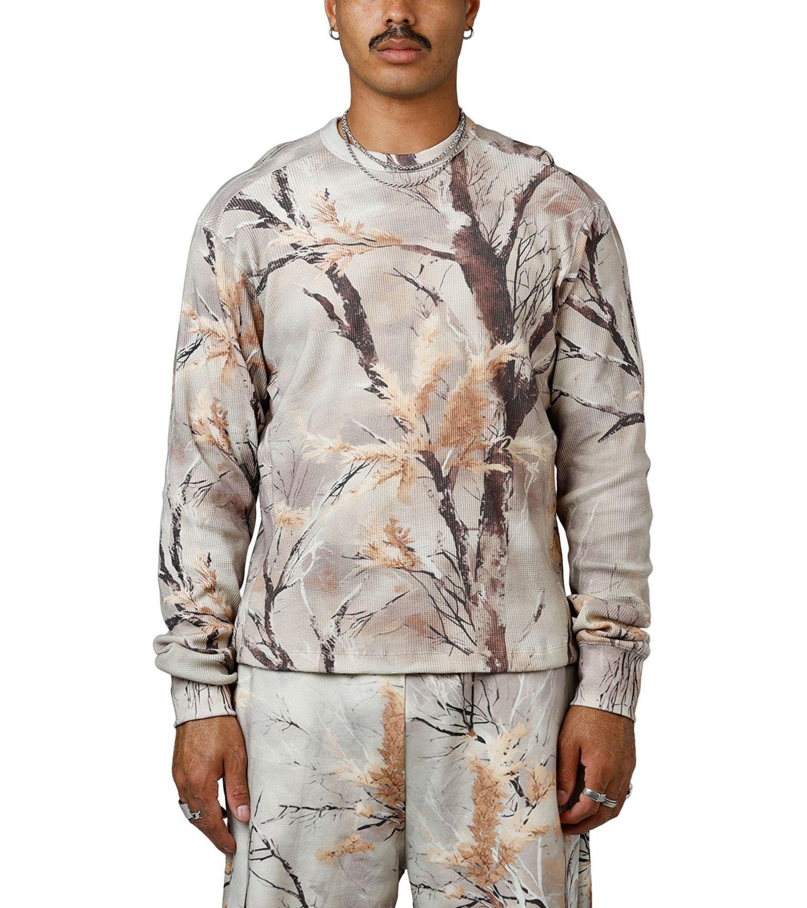 Mnml Men's Washed Waffle Thermal Long Sleeve T-Shirt