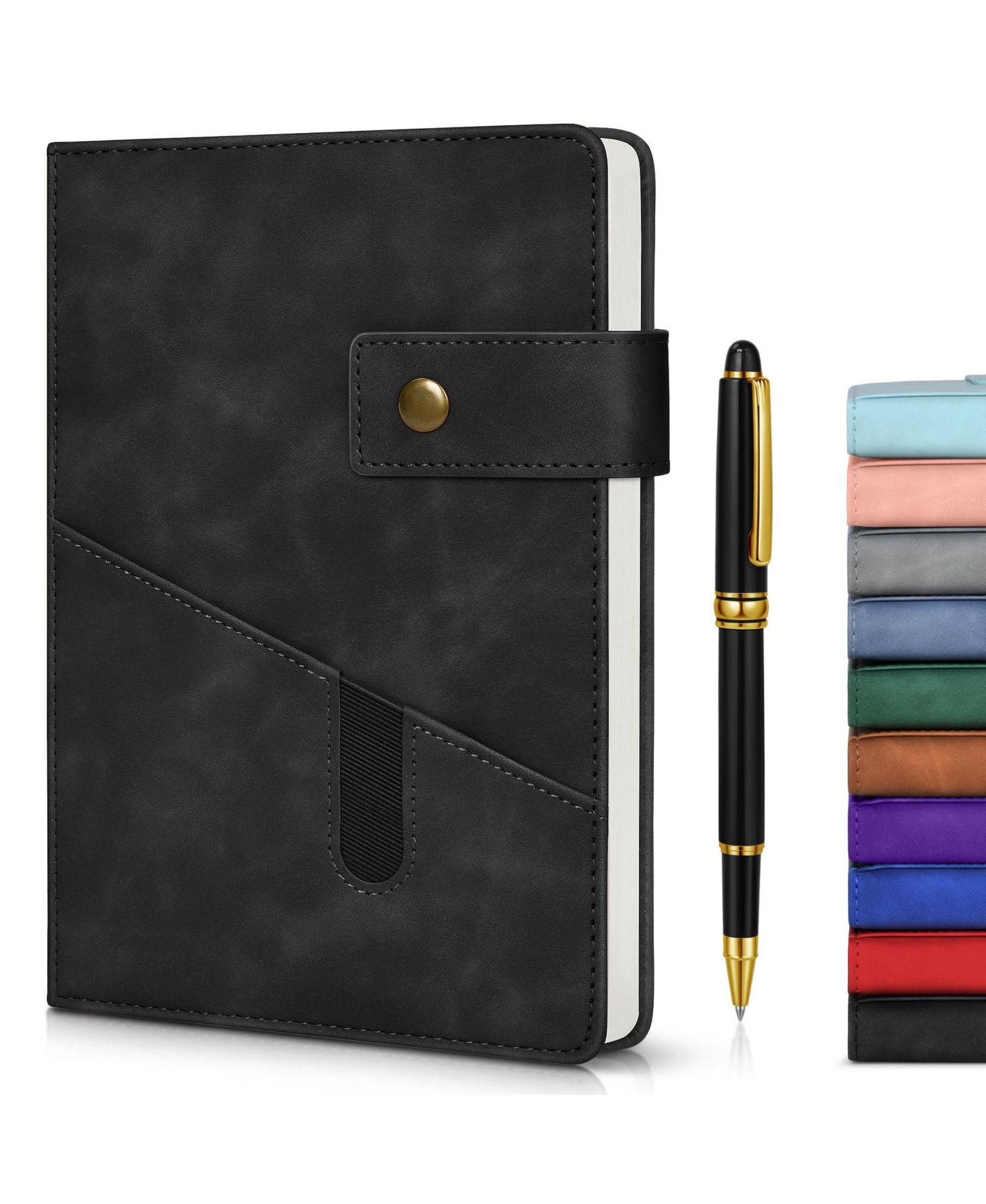 GNUADZ Leather Journal Notebook With Pen Hardcover Lined A5